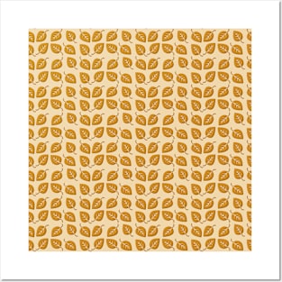 Fall Palette Leaf Pattern Posters and Art